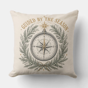 Cojín Decorativo Decoración de Navidad Evergreen Compass Cabin