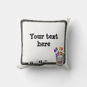 Cojín Decorativo Decoración de pizarra, Personalizar el texto