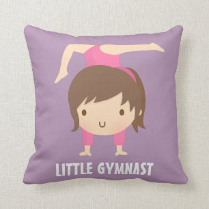 Cojín Decorativo Decoración de sala de gimnasia para niña con gimna