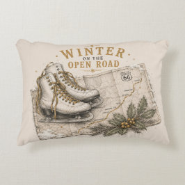 Cojín Decorativo Decoración de viaje de vacaciones de invierno Ruta