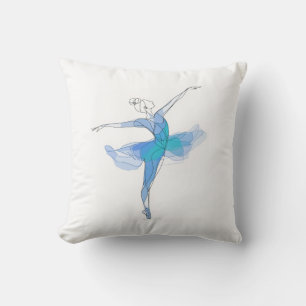 Cojín Decorativo Decoración del estudio de la bailarina azul de est