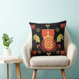 Cojín Decorativo Decoración del hogar escandinavo Viking Norsemen