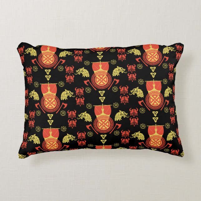 Cojín Decorativo Decoración del hogar escandinavo Viking Norsemen (Anverso)