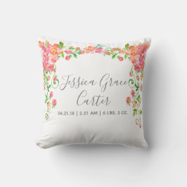 Cojín Decorativo Decoración femenina de la baya floral del jardín