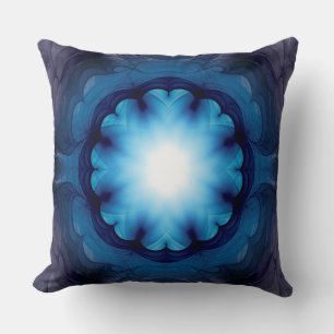 Cojín Decorativo decoración floral azul brillante