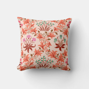Cojín Decorativo Decoración floral coral