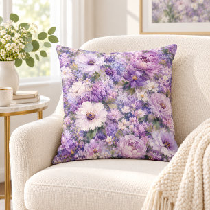 Cojín Decorativo Decoración floral Lavanda Romántica en Flor