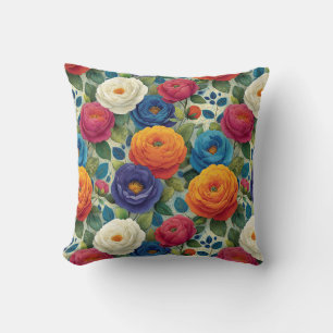 Cojín Decorativo Decoración Floral Rústica Botánica Vintage