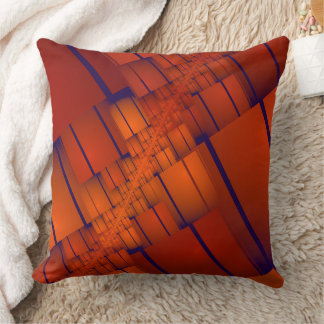 Cojín Decorativo Decoración fractal geométrica del absacto rojo