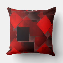 Cojín Decorativo Decoración geométrica abstracta roja