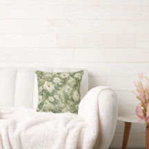 Decoración Hogareña Flor Romántica Verde Salvia