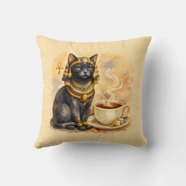 Cojín Decorativo Decoración inspirada en el gato egipcio antiguo Ba