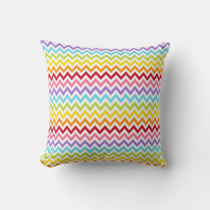 Cojín Decorativo Decoración moderna Chevron Arcoíris Colorida