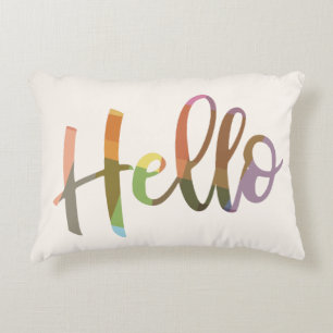Cojín Decorativo Decoración moderna de hogar con guión colorido Hel