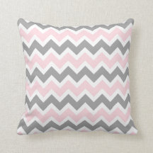 Decoración moderna rosa y gris Chevron sofá almoha
