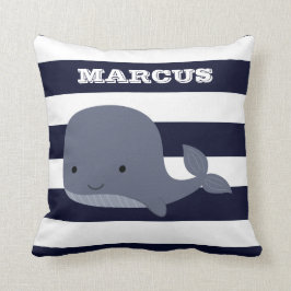 Cojín Decorativo Decoración náutica linda del cuarto de niños del