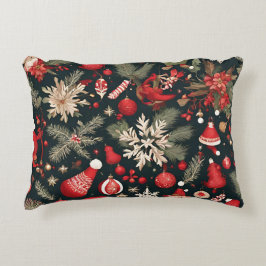 Cojín Decorativo decoración navideña de cuento de hadas, flores