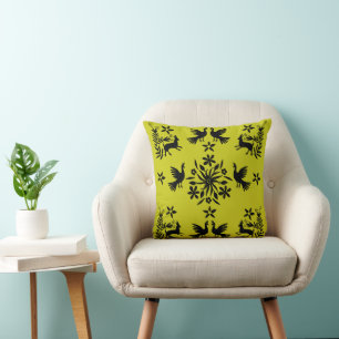 Cojín Decorativo Decoración Otomi Mexicana