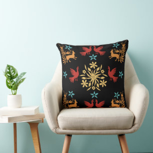 Cojín Decorativo Decoración Otomi Mexicana