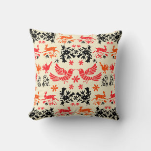 Cojín Decorativo Decoración Otomi Mexicana para el Hogar