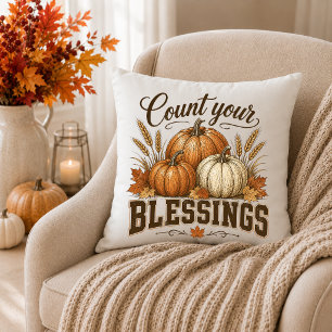 Cojín Decorativo Decoración para el hogar de otoño Cuenta Tus Bendi