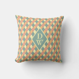 Cojín Decorativo Decoración Retro Harlequin Monograma Diamante Hoga