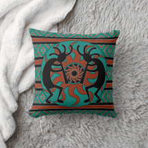 Decoración turquesa del suroeste de Kokopelli