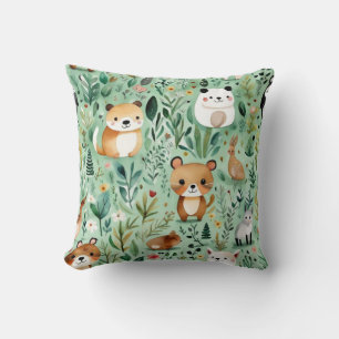 Cojín Decorativo Decoración verde del núcleo de la cabaña