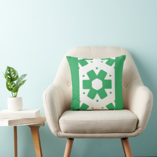 Cojín Decorativo Decoración verde y blanca