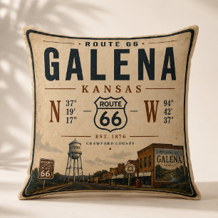 Cojín Decorativo Decoración Vintage para el Hogar de la Ruta 66 de 