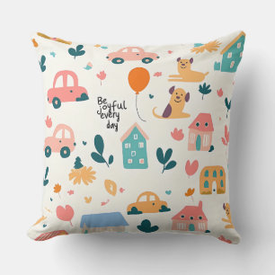 Cojín decorativo decorado con un diseño adorable