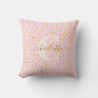 Decorado de Monograma de Lunares de Oro Rosa