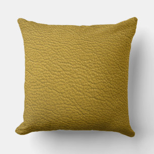 Cojín Decorativo Decorador de cuero amarillo