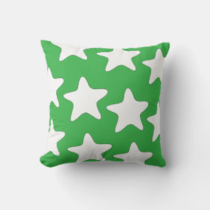 Cojín Decorativo Decorador de estrellas verde brillante
