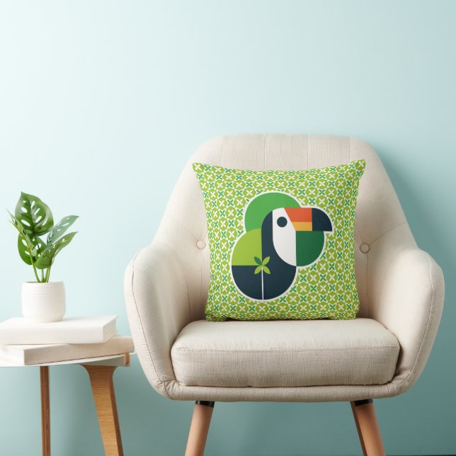 Cojín Decorativo Decorative Geometric Toucan for Bird Lovers (Silla)