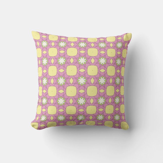 Cojín Decorativo decorative pillow featuring a geometric pattern (Anverso)