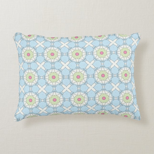 Cojín Decorativo decorative pillow featuring a geometric pattern (Anverso)