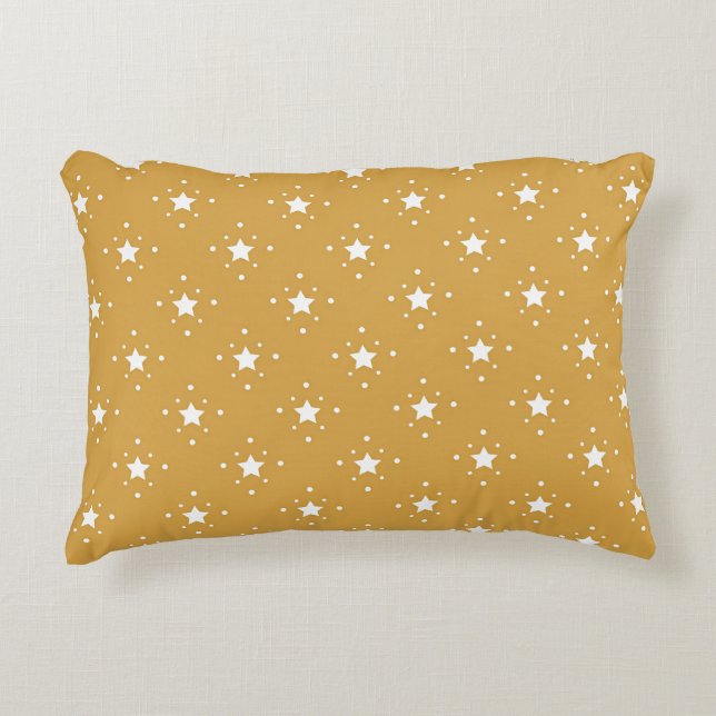 Cojín Decorativo Decorative Stars on Gold Background (Anverso)