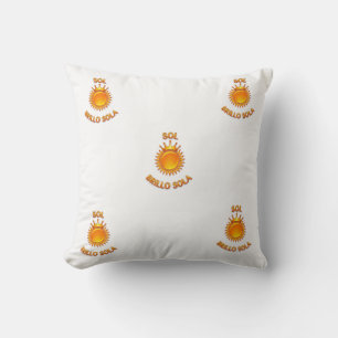 Cojín Decorativo Decorative Throw Pillow with Sol Brillo Sola Logo