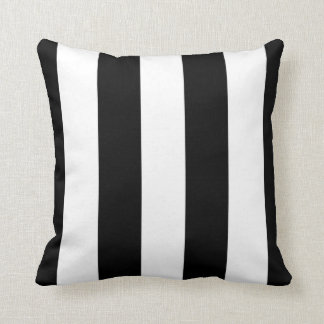 Cojín Decorativo Decorativo a rayas de color negro y blanco