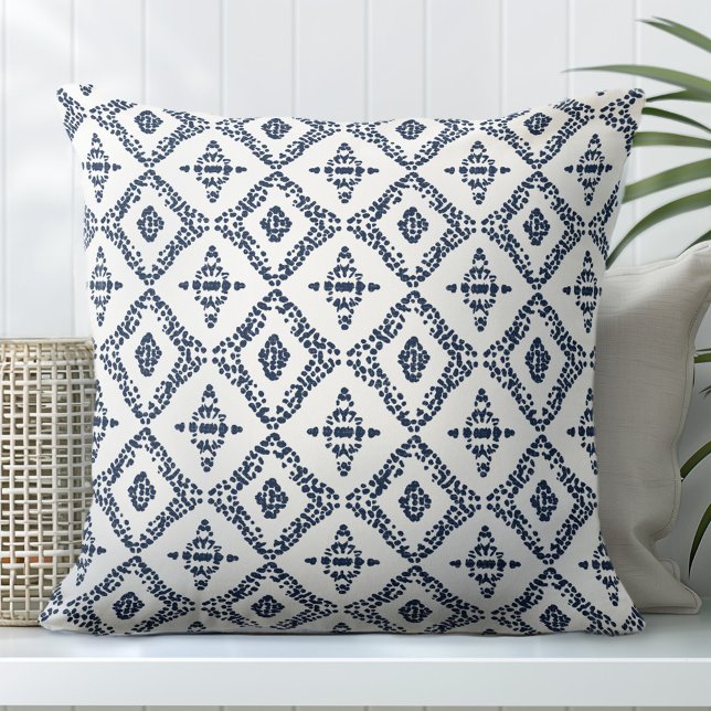 Cojín decorativo decorativo blanco y azul de la ma (Subido por el creador)