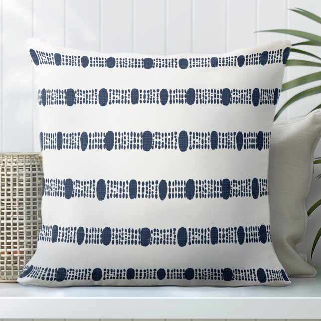Cojín decorativo decorativo blanco y naval (Subido por el creador)