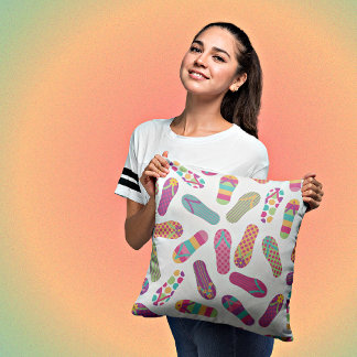 Cojín decorativo decorativo de Flip Flops colorido