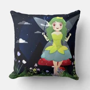 Cojín decorativo decorativo de hadas nocturnas