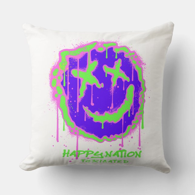 Cojín decorativo decorativo de Happy Nation Toxifi (Anverso)