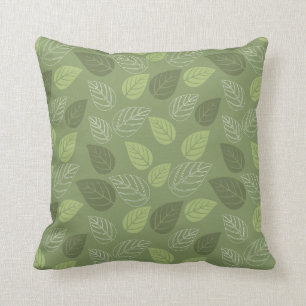 Cojín decorativo decorativo de la hoja verde