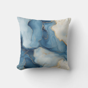 Cojín decorativo decorativo de mármol azul marino