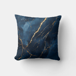 Cojín decorativo decorativo de mármol azul marino