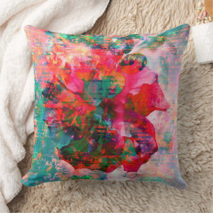 Cojín decorativo decorativo de parche de Hibiscus