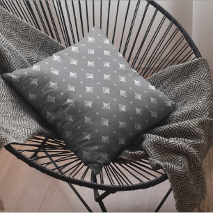 Cojín decorativo decorativo de patrón moderno gris